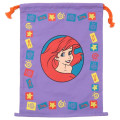 Japan Disney Drawstring Pouch - Ariel / Purple - 1