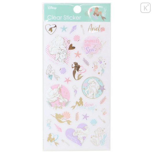 Japan Disney Clear Sticker - Ariel / Pastel - 1