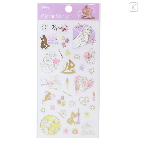 Japan Disney Clear Sticker - Rapunzel / Pastel - 1