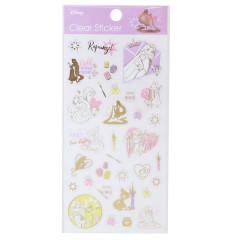 Japan Disney Clear Sticker - Rapunzel / Pastel