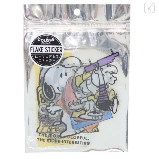 Japan Peanuts Big Vinyl Sticker - Snoopy / Kids - 1