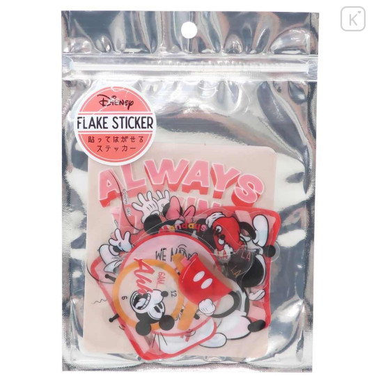 Japan Disney Big Flake Sticker Set - Mickey Mouse & Minnie Mouse : Classic - 1