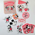 Japan Disney Big Vinyl Sticker - Mickey Mouse & Minnie Mouse / Classic - 2