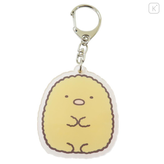 Japan San-X Acrylic Name Tag Keychain - Sumikko Gurashi / Tonkatsu Fried Pork - 1