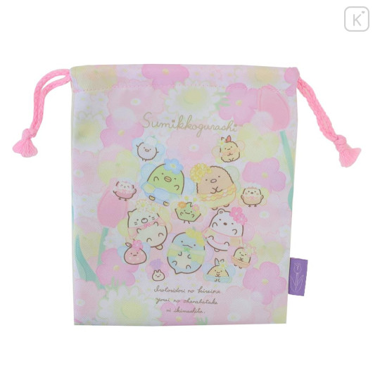 Japan San-X Drawstring Bag - Sumikko Gurashi / Fairy Flower Garden - 1