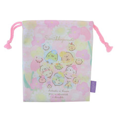 Japan San-X Drawstring Bag - Sumikko Gurashi / Fairy Flower Garden