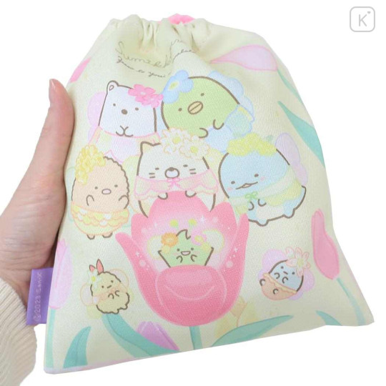 Japan San-X Drawstring Bag - Sumikko Gurashi / Fairy Flower Garden - 2