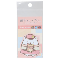 Japan San-X Vinyl Sticker - Staff Shirokuma / Sumikko Gurashi Movie The Mysterious Child of the Makeshift Factory