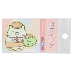 Japan San-X Vinyl Sticker - Staff Neko / Sumikko Gurashi Movie The Mysterious Child of the Makeshift Factory