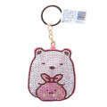 Japan San-X Glitter Deco Key Holder - Sumikko Gurashi / Shirokuma B - 1