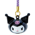 Japan Sanrio Original Face-shaped Bell Netsuke - Kuromi - 2