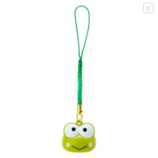 Japan Sanrio Original Face-shaped Bell Netsuke - Keroppi - 1