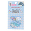 Japan Sanrio Hair Clip 2pcs Set - Cinnamoroll Wink / Glitter Stars - 1