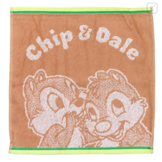 Japan Disney Jacquard Wash Towel Handkerchief - Chip & Dale / Whisper - 1