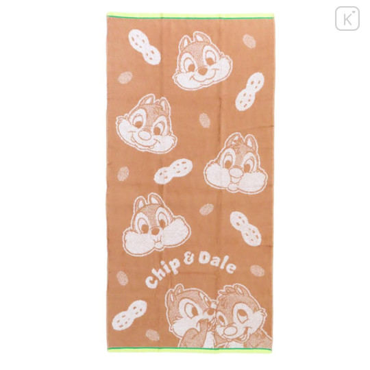 Japan Disney Jacquard Bath Towel - Chip & Dale / Whisper - 1