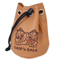 Japan Disney Drawstring Bag - Chip & Dale / Smile