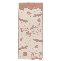 Japan Disney Jacquard Face Towel - Chip & Dale / My Twin