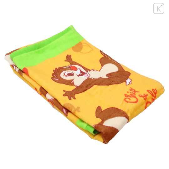 Japan Disney Jacquard Face Towel - Chip & Dale / Yellow Orange - 2