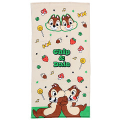 Japan Disney Bath Towel - Chip & Dale / Cappuccino