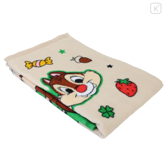 Japan Disney Face Towel - Chip & Dale / Cappuccino - 3