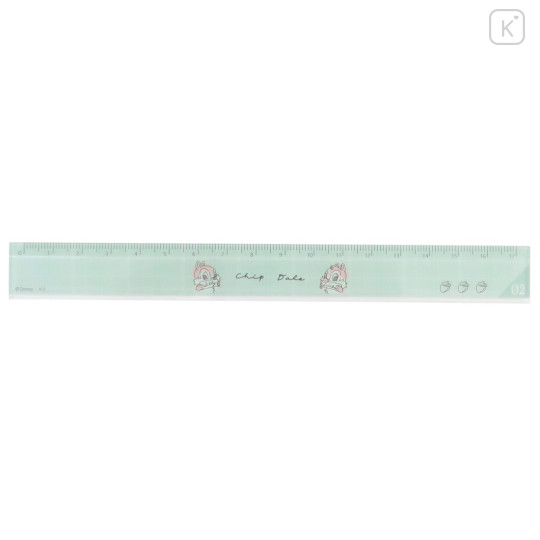 Japan Disney 17cm Ruler - Chip & Dale : Mint - 1