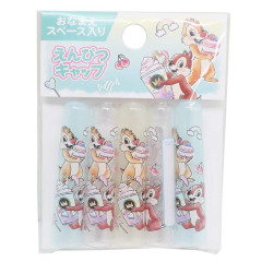 Japan Disney Pencil Cap 5pcs - Chip & Dale / Sweets Paradise