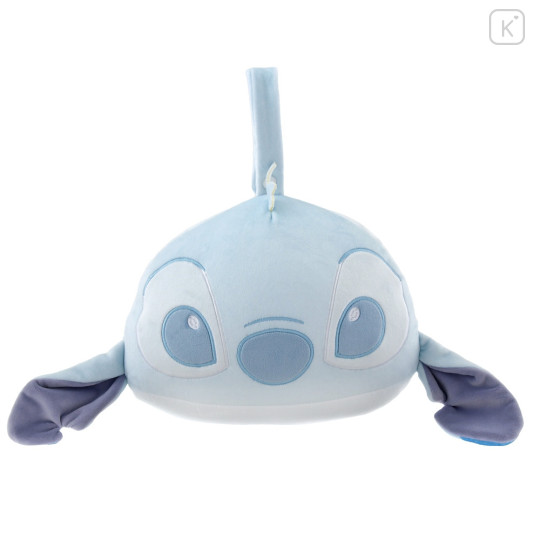 Japan Disney Store Travel Fluffy Neck Pillow Cushion - Stitch - 1