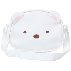 Japan San-X Kids Face-shaped Pochette Mini Shoulder Bag - Sumikko Gurashi / Shirokuma