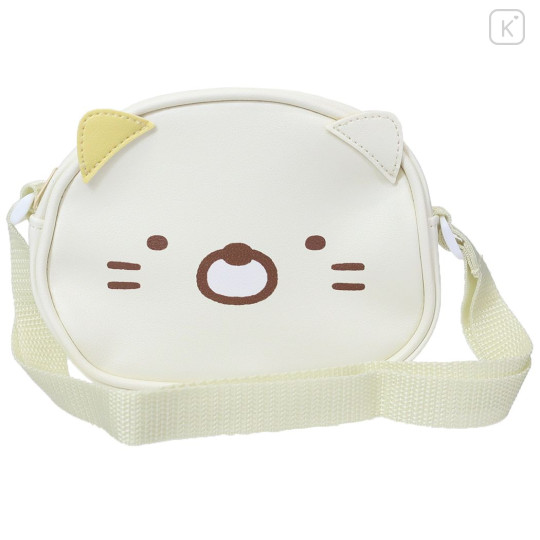 Japan San-X Kids Face-shaped Pochette Mini Shoulder Bag - Sumikko Gurashi / Neko - 1