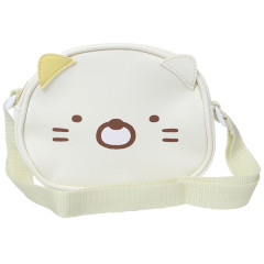 Japan San-X Kids Face-shaped Pochette Mini Shoulder Bag - Sumikko Gurashi / Neko