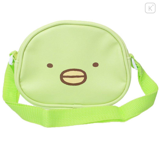 Japan San-X Kids Face-shaped Pochette Mini Shoulder Bag - Sumikko Gurashi / Penguin? - 1