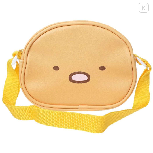 Japan San-X Kids Face-shaped Pochette Mini Shoulder Bag - Sumikko Gurashi / Tonkatsu Fried Pork - 1