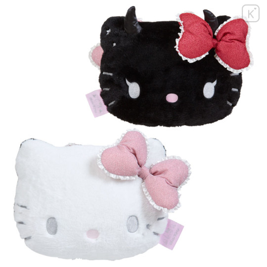 Japan Sanrio Original Face-shaped Cushion - Hello Kitty / Angel and Little Devil - 1