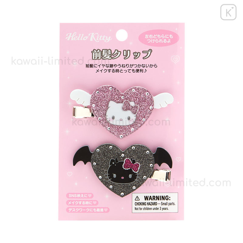 Japan Sanrio Original Bangs Clip - Hello Kitty / Angel and Little Devil