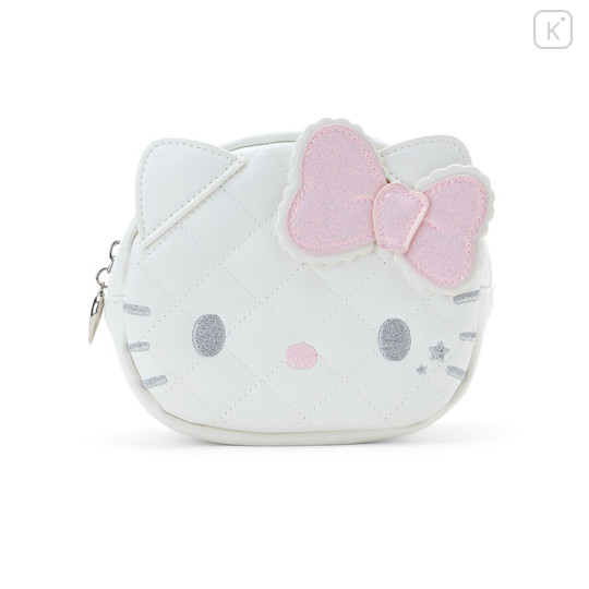 Japan Sanrio Original Face-shaped Pouch - Hello Kitty Angel / Angel and Little Devil - 1