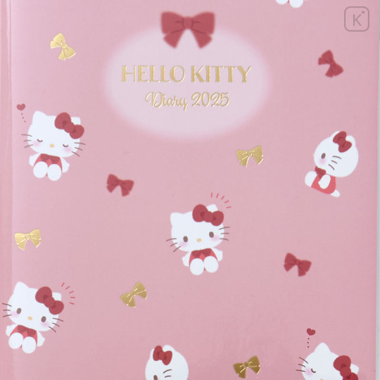 Japan Sanrio Original Horizontal Rule Type B6 Diary - Hello Kitty / 2025 - 2