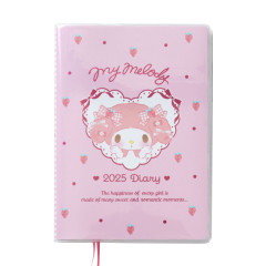 Japan Sanrio Original Horizontal Rule Type B6 Diary - My Melody / 2025