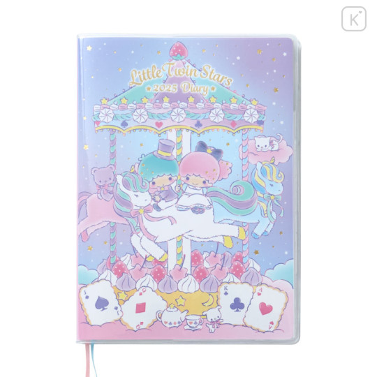 Japan Sanrio Original Horizontal Rule Type B6 Diary - Little Twin Stars / 2025 - 1