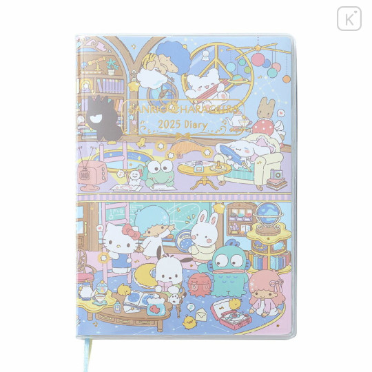 Japan Sanrio Original Horizontal Rule Type B6 Diary - Sanrio Characters / 2025 - 1