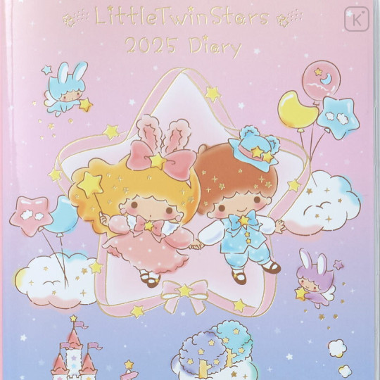 Japan Sanrio Original Block Type B6 Diary - Little Twin Stars / 2025 - 2