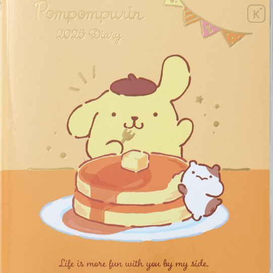 Japan Sanrio Original Block Type B6 Diary - Pompompurin / 2025 - 2