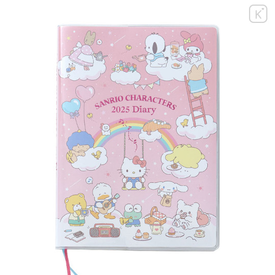 Japan Sanrio Original Block Type B6 Diary - Sanrio Characters / 2025 - 1