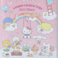 Japan Sanrio Original Block Type B6 Diary - Sanrio Characters / 2025 - 2