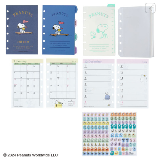 Japan Sanrio Original Personal Organizer Refill Set - Snoopy / 2025 - 1