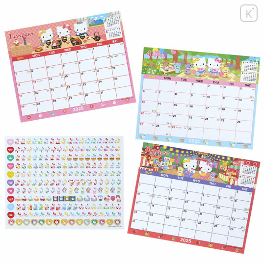 Japan Sanrio Original Sheet Calendar - Hello Kitty / 2025 - 2