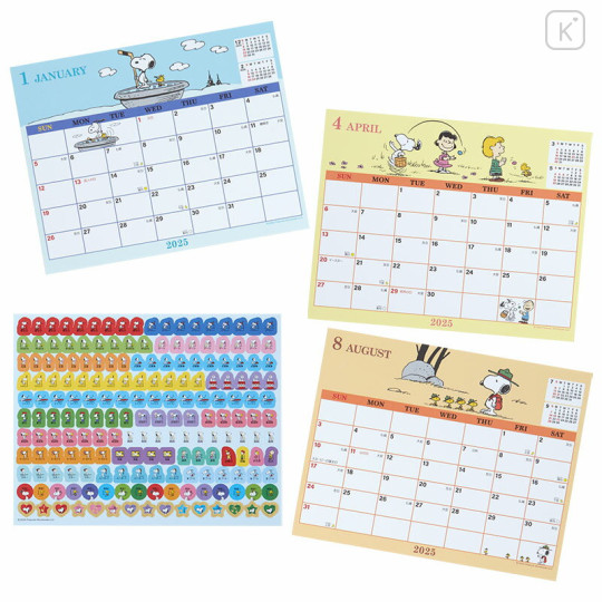 Japan Sanrio Original Sheet Calendar - Snoopy / 2025 - 2