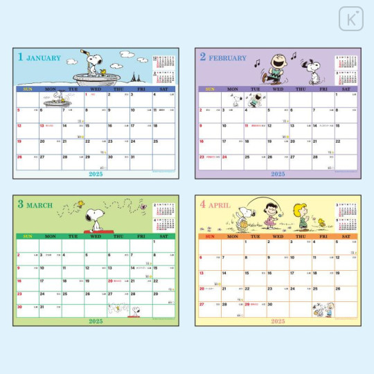 Japan Sanrio Original Sheet Calendar - Snoopy / 2025 - 6