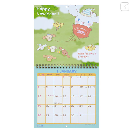 Japan Sanrio Original Wall Calendar (M) - Cinnamoroll / 2025 - 2