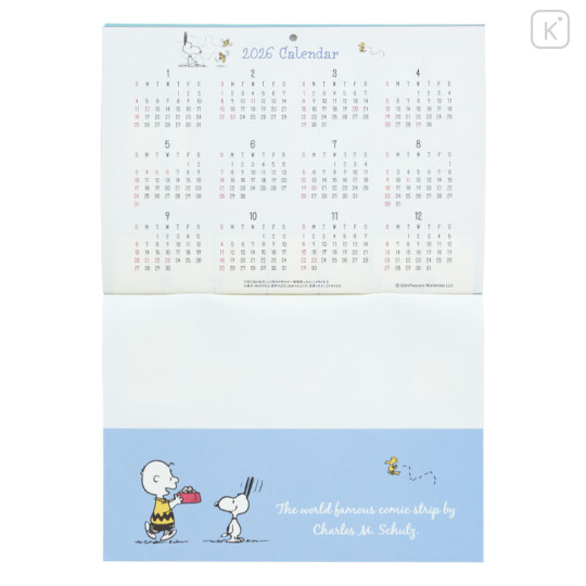 Japan Sanrio Original Wall Horizontal Calendar (M) - Snoopy / 2025 - 3