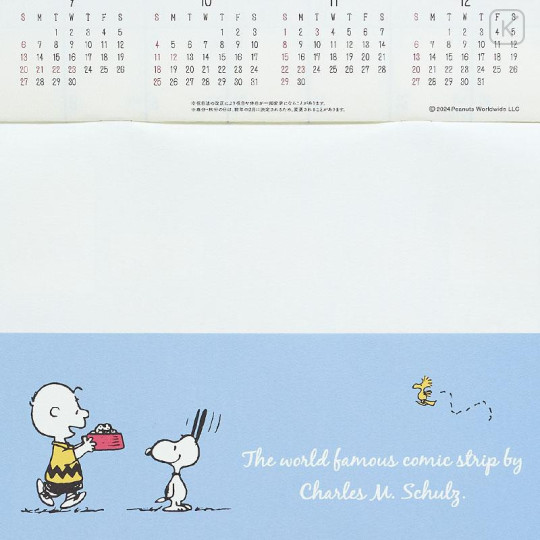 Japan Sanrio Original Wall Horizontal Calendar (M) - Snoopy / 2025 - 6